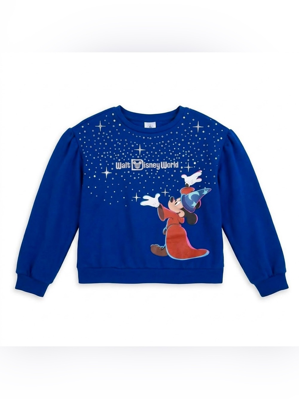 Disney Blue Sorcerer Mickey Crewneck Sweatshirt with Red Robe